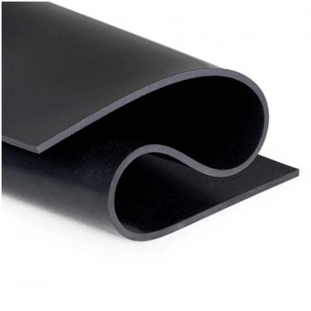 Cauciuc NBR (rezistent la uleiuri) - Placa tehnica cauciuc Nitrilic-NBR rezistent la produse petroliere, 1mm grosime, lis, negru, 1200mm latime