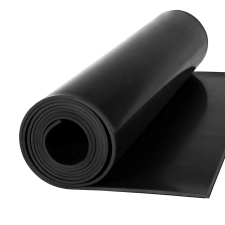 Placa tehnica cauciuc SBR - 15mm grosime, lis, negru, 1400mm latime [1]