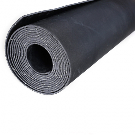 Placi tehnice din cauciuc - Placa tehnica cauciuc SBR cu o insertie - 2mm grosime, lis, negru, 1400mm latime