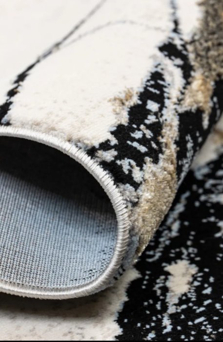 Covor modern negru gold, model Vein [2]