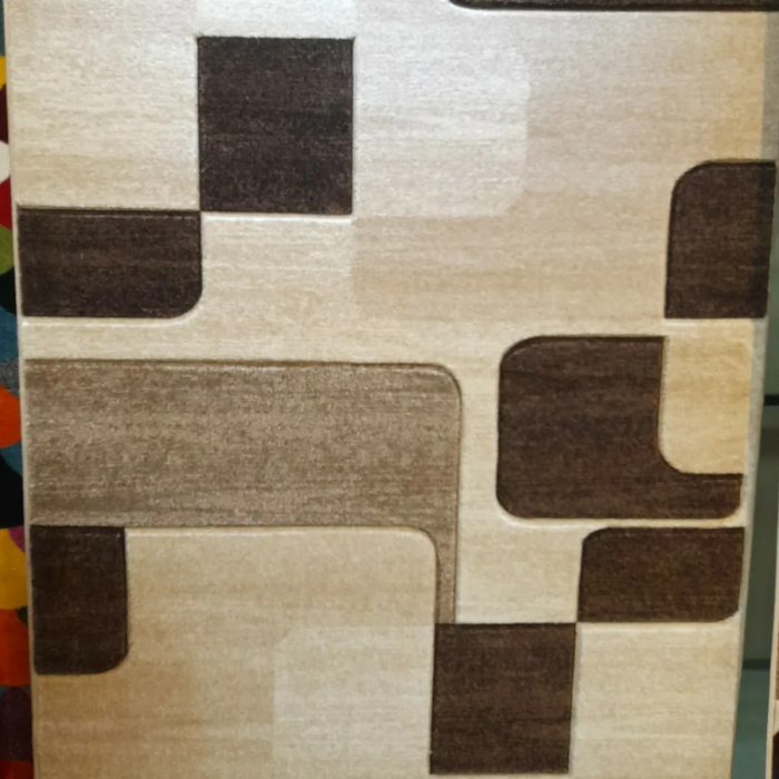 Covor modern model patrate crem maro, 250x350 cm [1]