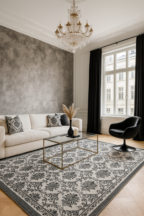 COVOR 3D baroc gri, grofat [1]