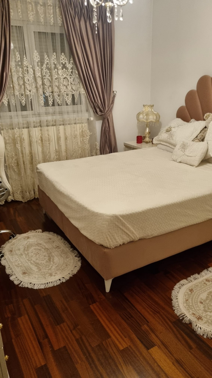 Covor acrilic cu franjuri ,elegant, alb roz pudra, OVAL [3]