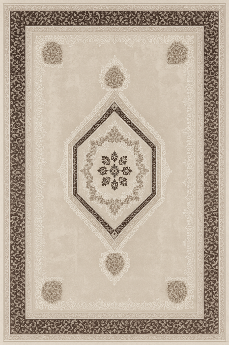 Covor clasic model romb, crem wenge [1]