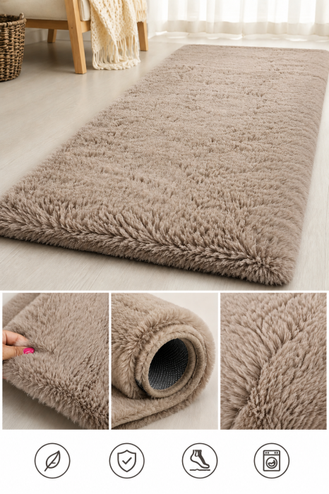 Covor din blanita,maro taupe, SOFT TOUCH [2]