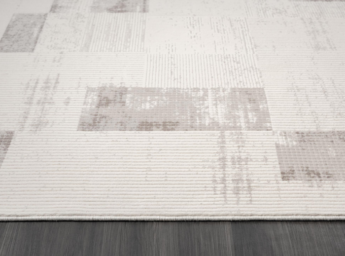 COVOR EXCLUSIVIST alb crem cu franjuri delicati , model Viva [2]