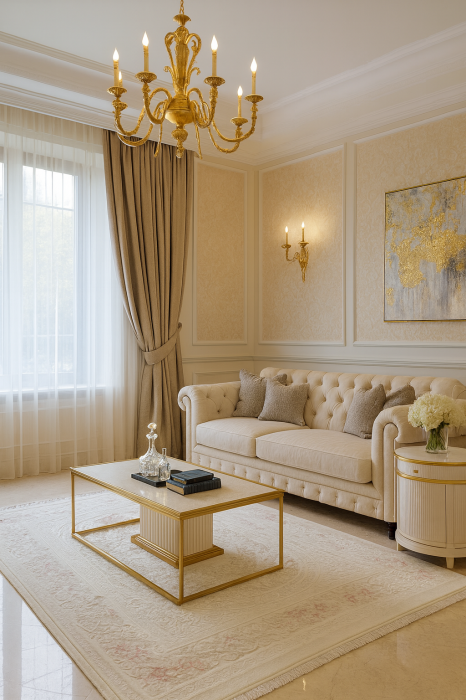 Covor exclusivist elegant cu franjuri, alb cu detalii roz pudră [1]