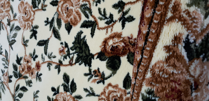 Covor gros clasic, model floral, crem [2]