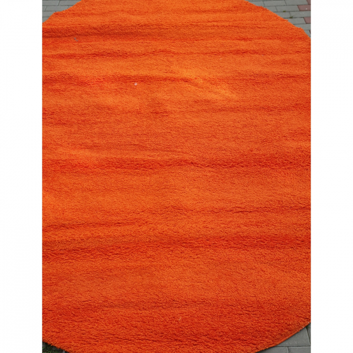 Covor gros portocaliu tip shagy, 250/350, oval [2]