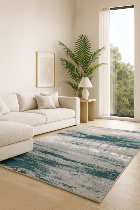 Covor modern, bej crem turcoaz, model Venice [1]