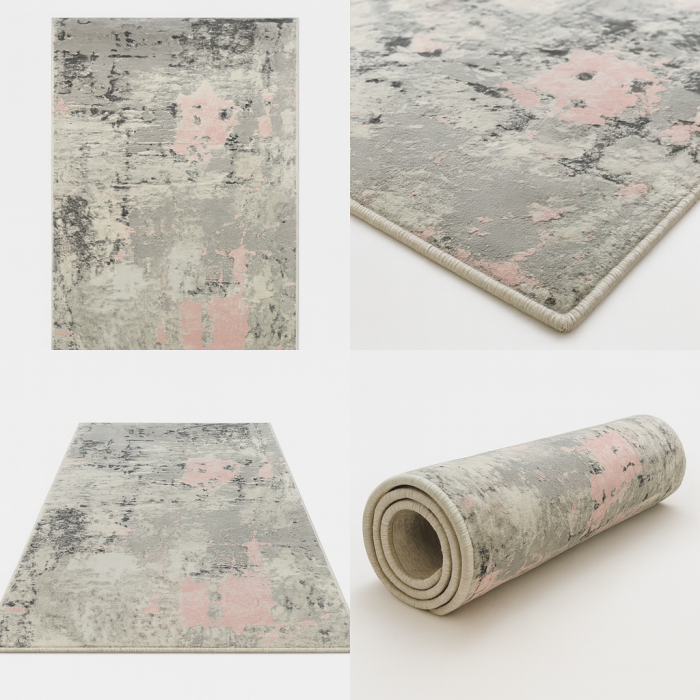 Covor modern, bej roz, model pete mici [2]