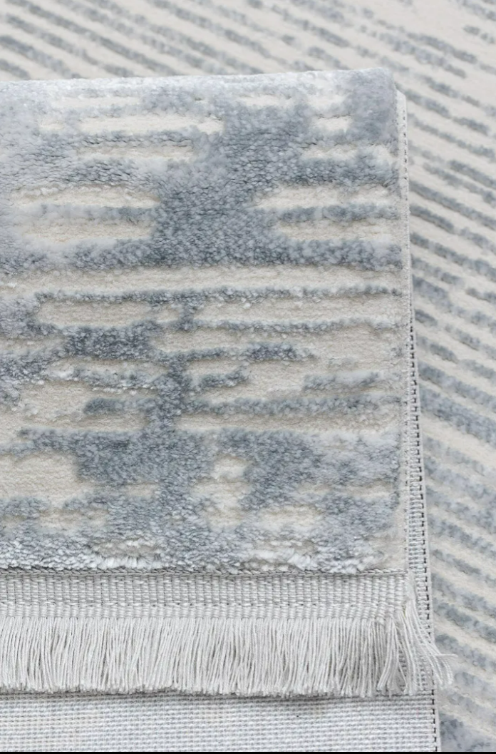 Covor modern cu franjuri delicati, GRI, 939A [6]