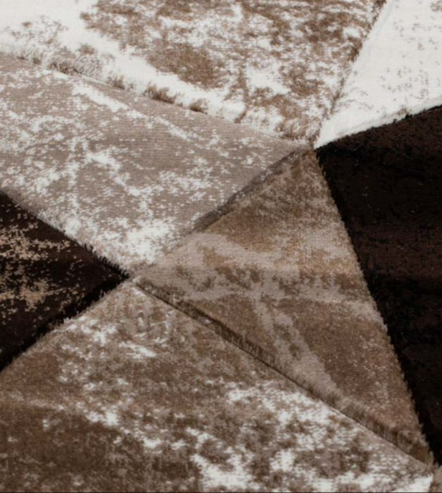 Covor gros,modern geometric, bej maro [3]