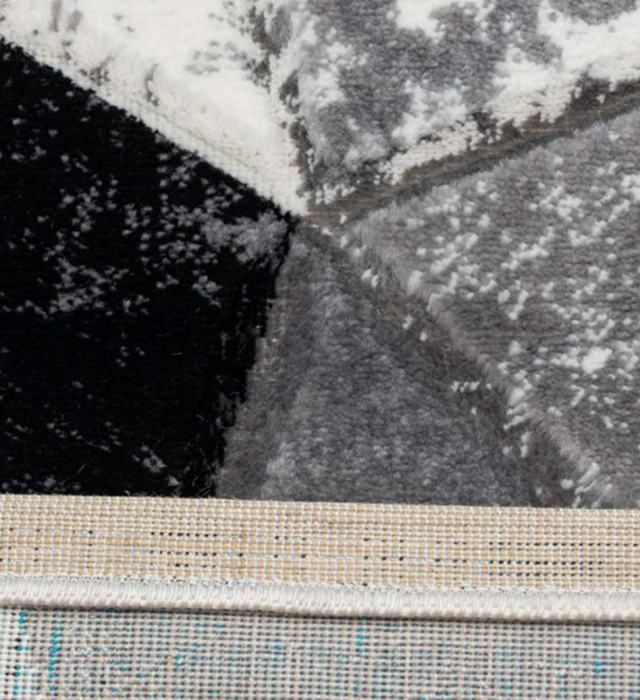 Covor modern geometric, gri negru [3]