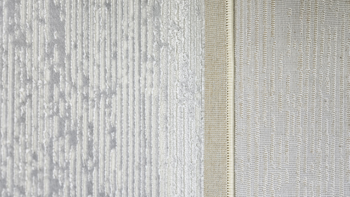 Covor modern simplist gri, model linii [2]