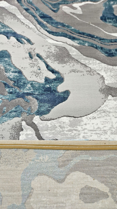 Covor modern, simplist gri turcoaz, model Onyx [2]