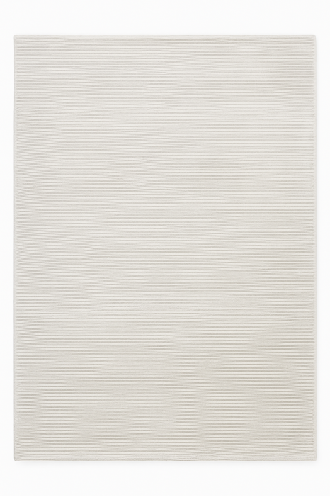 Covor modern simplist alb crem, model linii [2]