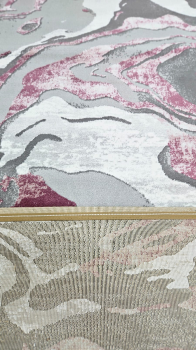 Covor modern, simplist gri roz, model Onyx [3]