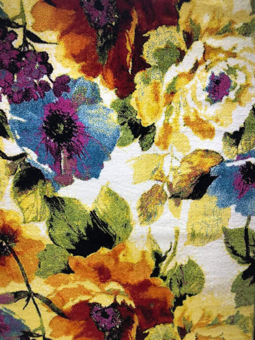 Covor multicolor model flori [1]