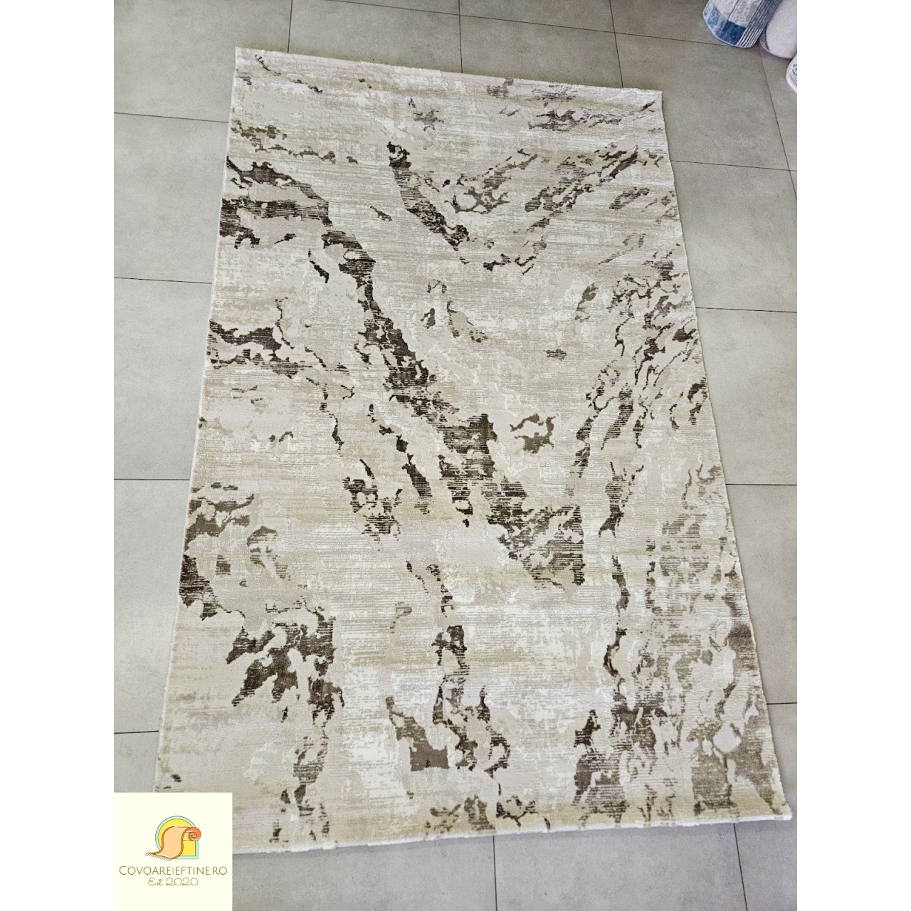 Covor premium modern, crem ivoire [2]