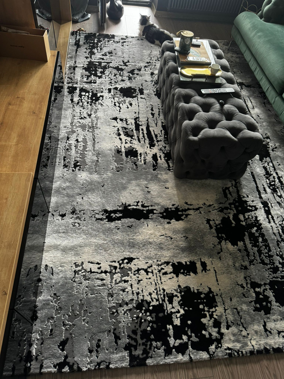 Covor premium modern, gri negru [2]