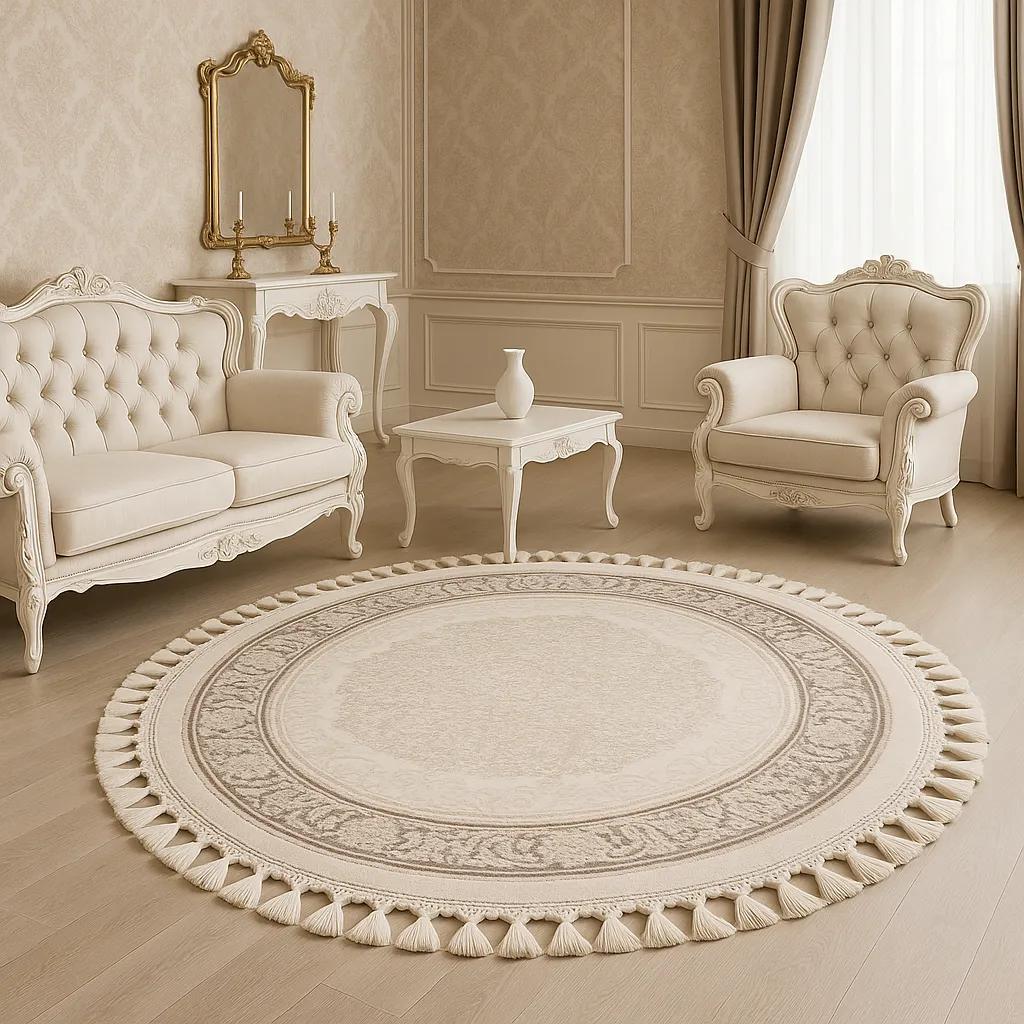 Covor rotund deosebit cu franjuri EMY 6979 [2]