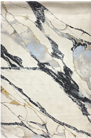 SAN MARCO/LUSSO/TERRA - Covor modern negru gold, model Vein