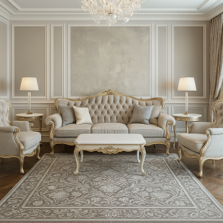 Covoare premium - COVOR 3d gri model grofat