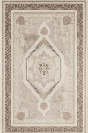 Seturi pentru dormitoare latime 60 cm - Covor clasic model romb, crem maro