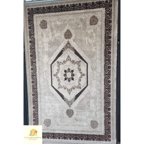 Covoare 300/400 - Covor clasic model romb crem wenge
