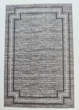 COVOR cu fir scurt gri deschis, model chenar [1]