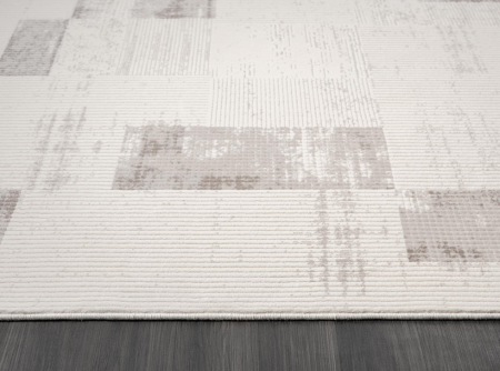 COVOR EXCLUSIVIST alb crem cu franjuri delicati , model Viva [1]