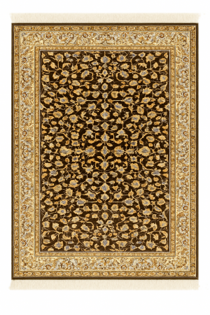 Covor gros clasic, model floral , bordo , cu insertii piele pe spate si franjuri la capete [1]