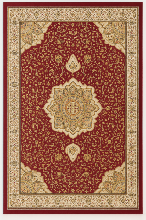 COVOARE DUPA DIMENSIUNI - Covor gros clasic, model floral cu medalion , bordo