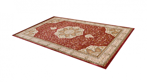 Covor gros clasic, model floral cu medalion , bordo [2]