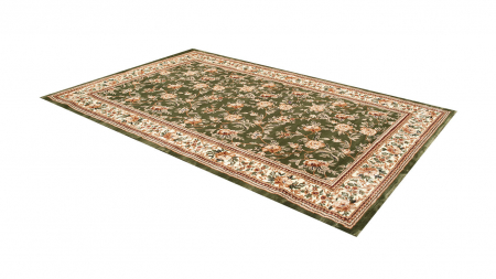 Covor gros clasic, model floral, verde [3]