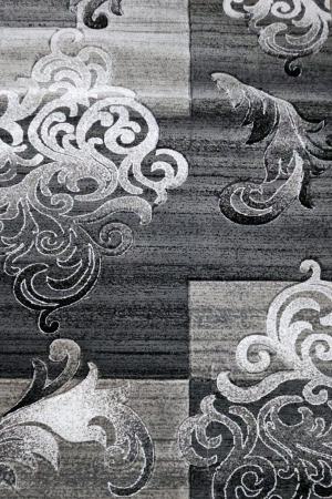 Covoare in relief - Covor gros elegant, gri negru