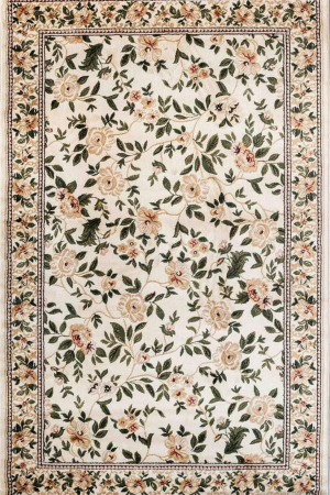 Covoare 150/235 - COVOR gros floral, crem verde bej