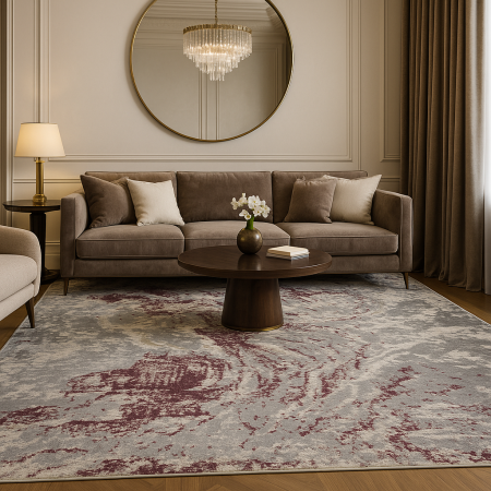 Covoare 125/200 - Covor modern, bej crem roz, model Versay