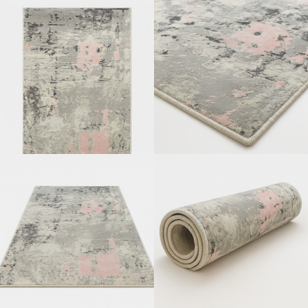 Covor modern, bej roz, model pete mici [1]