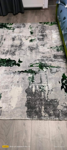 Covor modern, bej verde smarald, model pete mari [2]