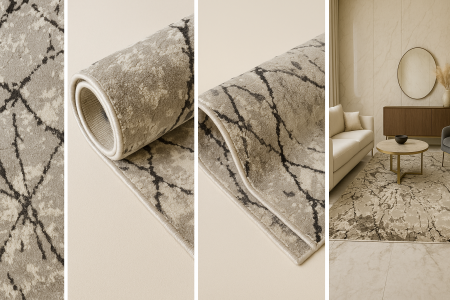 Covor modern crem maro, model Atena [2]