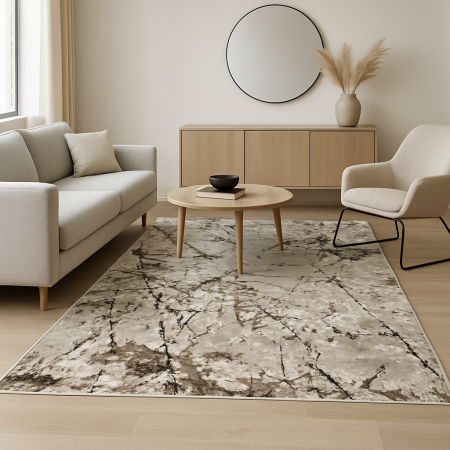 Covor modern crem maro, model Atena [1]