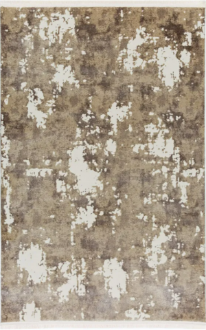 Covoare 300/400 - Covor modern cu franjuri delicati, CREM MARO ÎNCHIS, 938A
