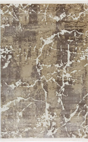Covoare 300/400 - Covor modern cu franjuri delicati, CREM MARO ÎNCHIS, 936A