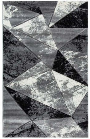 Covoare in relief - Covor modern geometric, gri negru