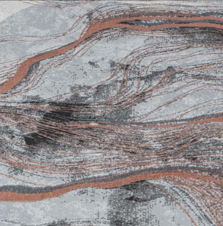 Covor modern gri roz pudra, 200x300 cm, model Versal [2]