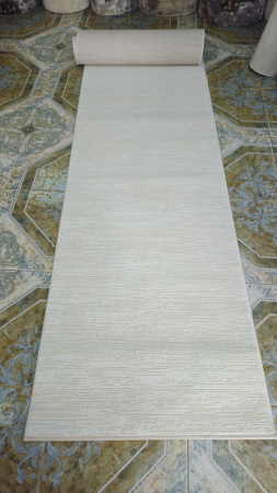Covor modern simplist alb, model linii [2]