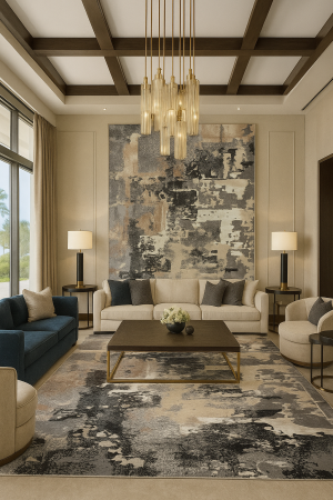 COVOARE DUPA DIMENSIUNI - Covor modern, simplist bej gri