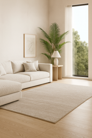 TRAVERSA 80 cm - Covor modern simplist crem, model linii